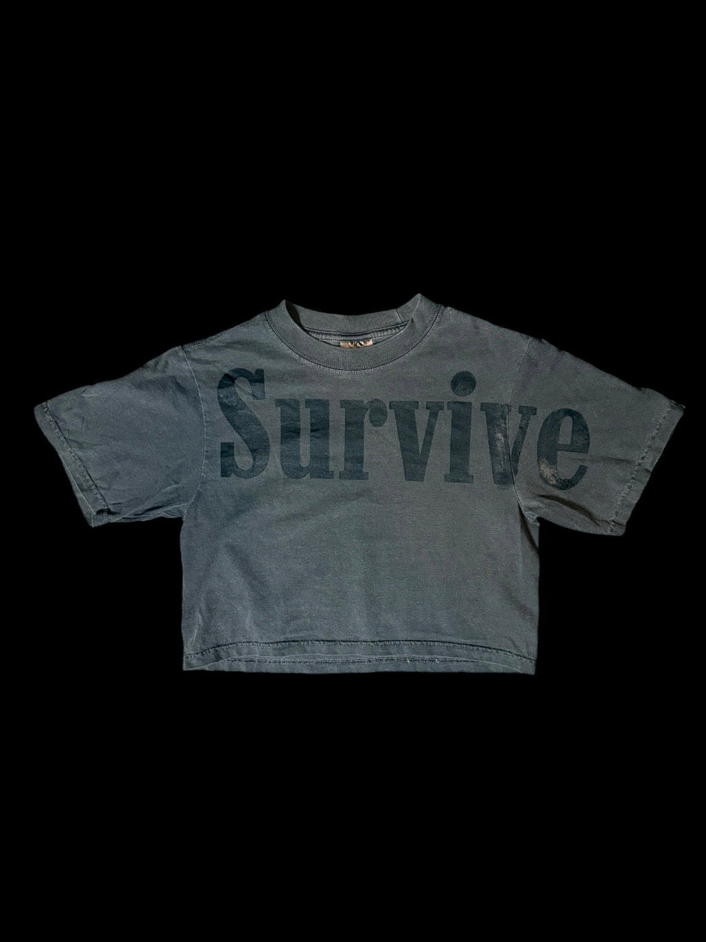 Survive boxy crop tee